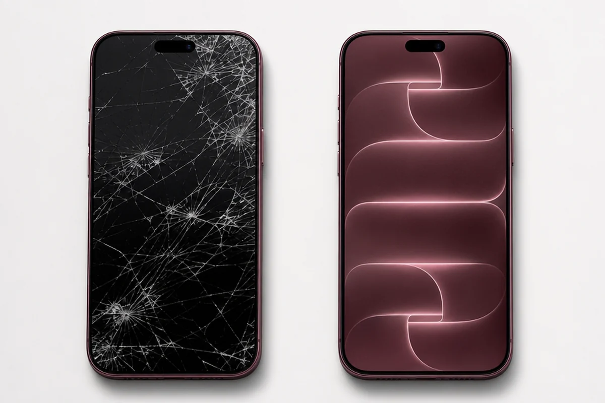 iPhone 換屏前後對比